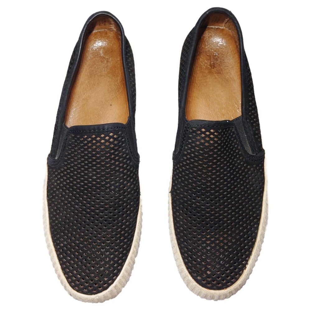 Frye Camille Black Perforated Slip-on Sneakers